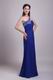 New Look Floor Length Sapphire Prom Dresses With Applique