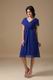 Royal Blue Tea Length Mother Of The Bride Dress By Designer