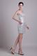 Flaring Silver Sequin Fabric Sexy Cocktail Dress New Style