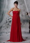 Strapless Watteau Wine Red Chiffon Maternity Prom Dress Inexpensive