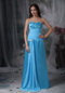 Column Floor-length Aqua Blue Prom Dress For Women Inexpensive