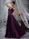 Purple Column Floor-length Prom Dress Pleated Skirt Inexpensive