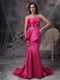 Hot Pink Mermaid Petite Prom/Evening Dress For Lady Wear Inexpensive