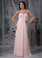 Halter Top Neck Pink Chiffon Prom Dress For Girl Wear Inexpensive