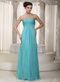 Fashionable Turquoise Chiffon Party Dress With Sweetheart Neck Inexpensive