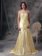 Mermaid Sweetheart Yellow Golden Prom Dress With Beading Inexpensive