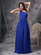 Single Shoulder Floor Length Royal Blue Prom Dress Pretty Inexpensive