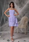 Sweetheart Column Lilac Chiffon Short Prom Dress 2014 Inexpensive