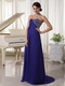 Midnight Blue Chiffon Custom Made Prom Dress Long Inexpensive