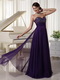 Purple Lady Wear Prom Evening Dress With Beading Emberllishments Inexpensive