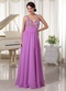 Chiffon Spaghetti Straps Pretty Lavender Prom Party Dress Inexpensive