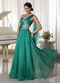 2014 Best Seller Side Zipper Prom Dress Turquosie One Shoulder Skirt Inexpensive