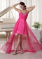 Top Seller Hot Pink Spaghetti Straps High-low Dress Girls Wear Inexpensive