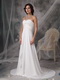 Sweetheart Modest Cream Chiffon Prom Dress With Beading Inexpensive