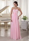 Sweetheart Beaded Prom / Evening Dress Baby Pink Chiffon Inexpensive