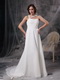 Asymmetrical Halter Neck White Chiffon Prom Dress For Sale Inexpensive