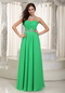 Floor-length Prom Dress For Women Spring Green Chiffon Inexpensive