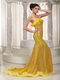 Golden Mermaid Floor Length Sequin Evening And Prom Dresses UK Inexpensive