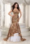 Mermaid Prom Dress Design With Leopard Printed Fabric Inexpensive