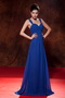 Royal Blue Chiffon Long Skirt Dress For Prom Wear Inexpensive