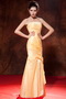 Gold Mermaid Chiffon Prom Dress Designer Your Own Inexpensive