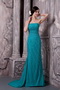 Teal Strapless Emissive Beading Prom Dress Mady By Chiffon Inexpensive