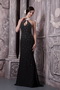 Black Halter Sexy Chiffon Prom Dress With Full Beading Inexpensive