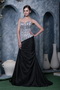 Sliver and Black Sweetheart Prom Dress With Beading and Crystals Inexpensive