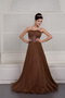 Brown A-line Sweetheart Ruch Skirt Evening Dress For Women Wear Inexpensive