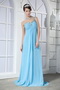 Light Aqua Blue One Shoulder Chiffon Fashion Prom Dresses 2014 Inexpensive