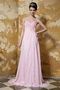 Empire Light Pink Chiffon Beaded Prom Dress With Sweethear Neckline Inexpensive