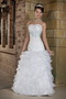 Custom Made Sweetheart Floor-length White Prom Dress With Blue Decorate Inexpensive