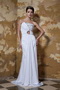 Column Strapless White Chiffon Prom Cheap Dress Illinois Stores Inexpensive