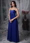 Empire Waist Maternity Prom Dress Royal Blue Chiffon Inexpensive