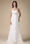 Elegant White Chiffon Lady Prom Party Dress With Beading Inexpensive