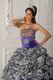 Strapless Ball Gown Purple Quinceanera Dress With Zebra Design