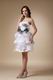 Layers Knee Length Skirt Prom Dress With Feather Flower Decorate