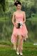 Discount Strapless Asymmetrical Skirt Short Pink Celebrity Party Dress
