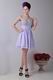 Discount Spaghetti Straps Coloured Diamond Lavender Short Prom Dress