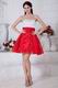 Cute Sweetheart Beaded Scarlet Short Prom Dress By Designer