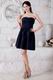Terse Sweetheart Knee Length Navy Blue Taffeta Prom Short Dress Terse Sweetheart Knee Length Navy Blue Taffeta Prom Short Dress