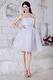 Cute Strapless Flower Bodice White Short Prom Dress Cheap Cute Strapless Flower Bodice White Short Prom Dress Cheap