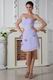 Lovely Asymmetrical Neck Lavender Chiffon Skirt Short Prom Dress