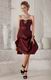 Sweetheart Bubble Knee-length Burgundy Taffeta Prom Type Dress