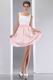 Terse Straps Square White And Pink Short Prom Dress On Sale