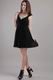 Modest Black Empire V-neck Mini-length Chiffon Short Prom Dress