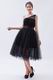 Cheap One Shoulder Puffy Ball Gown Prom Black Short Dress