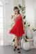 One Shoulder Designer Red Chiffon Short Prom Dress With Beading