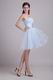 Strapless Baby Blue Organza A-line Short Skirt Prom Dress Online