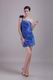 Lovely Cerulean Prom Dress With One Shoulder Neckline Skirt